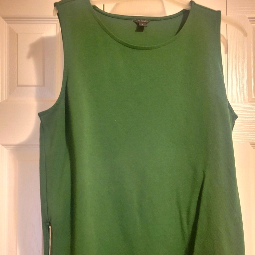Ann Taylor Women's shell top green Sz Large